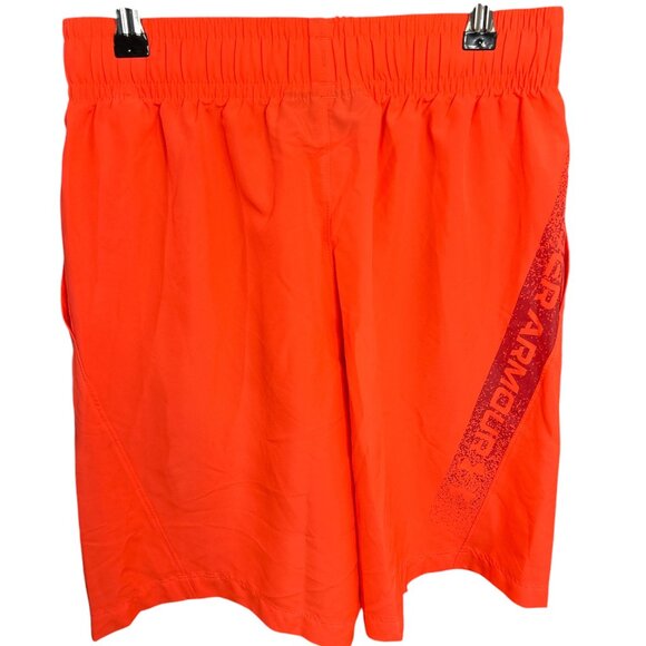 Under Armour Men's Woven Graphic Shorts S Bright Orange Training Running Weight - Picture 1 of 3